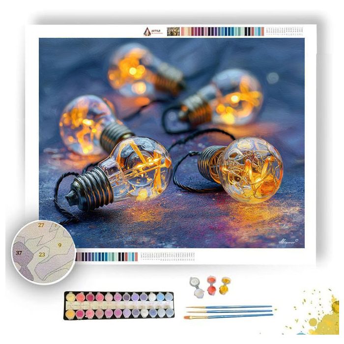 STRING LIGHT MICROSCAPE - Paint by Numbers Full Kit