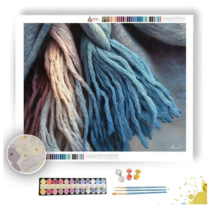 PAINT STAINED CLOTH - Paint by Numbers Full Kit