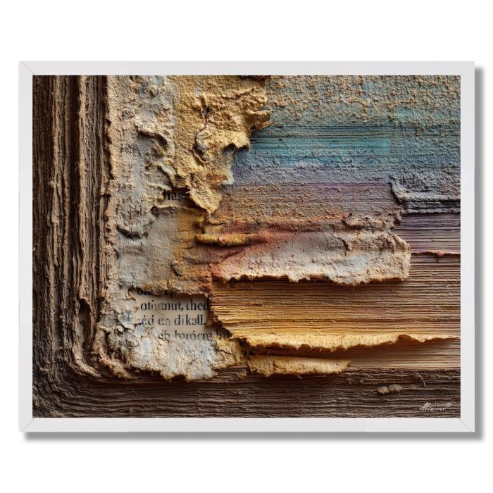 BOOK PAGE TEXTURE - FRAMED