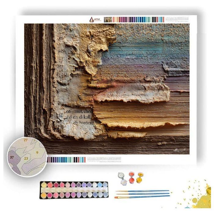 BOOK PAGE TEXTURE - Paint by Numbers Full Kit