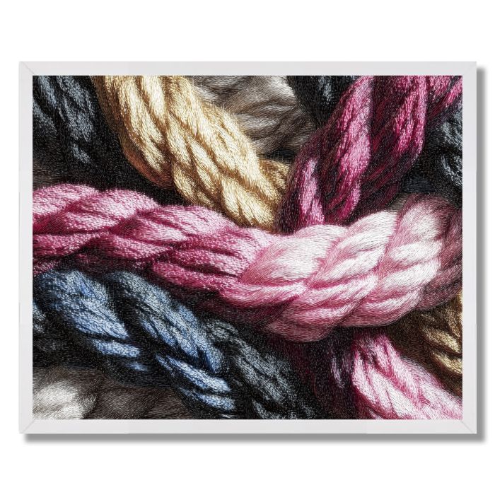 COLORED THREAD LOOP - FRAMED