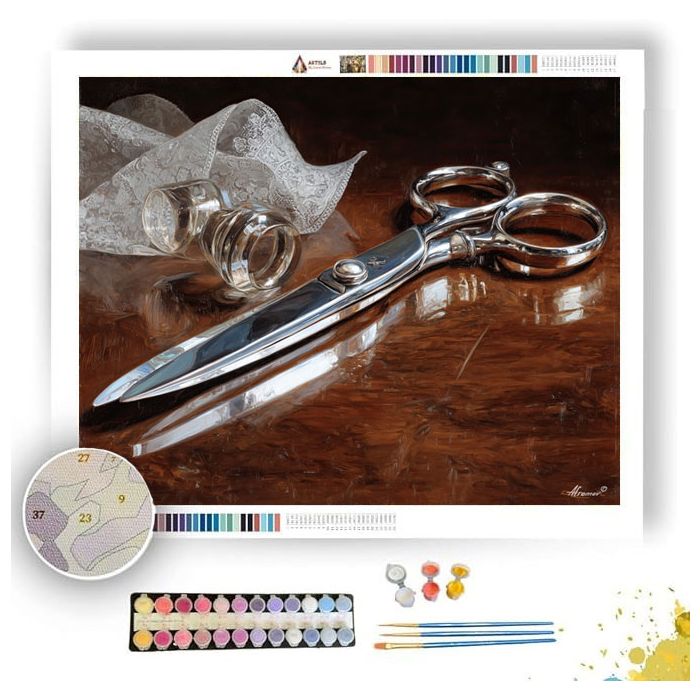 SCISSORS EDGE DETAIL - Paint by Numbers Full Kit