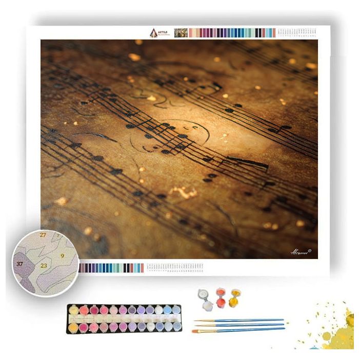 SHEET MUSIC CLOSE - Paint by Numbers Full Kit