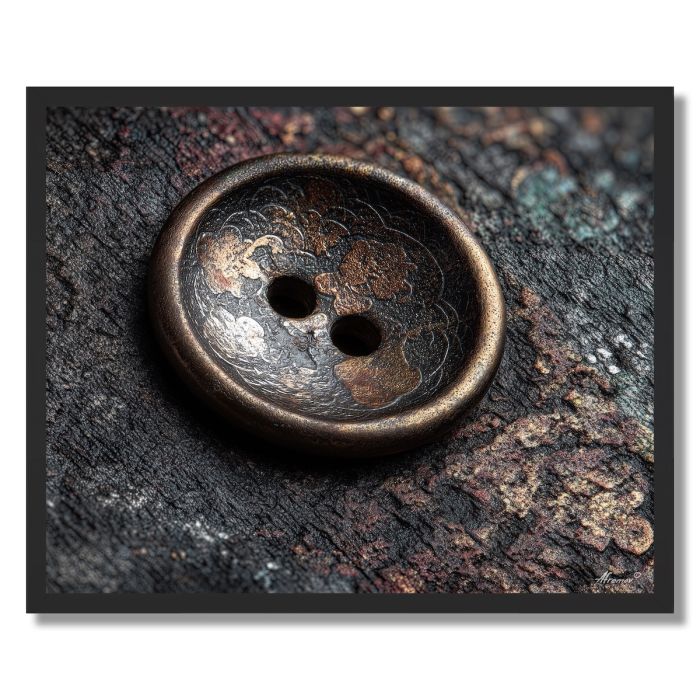METAL BUTTON MACRO - FRAMED