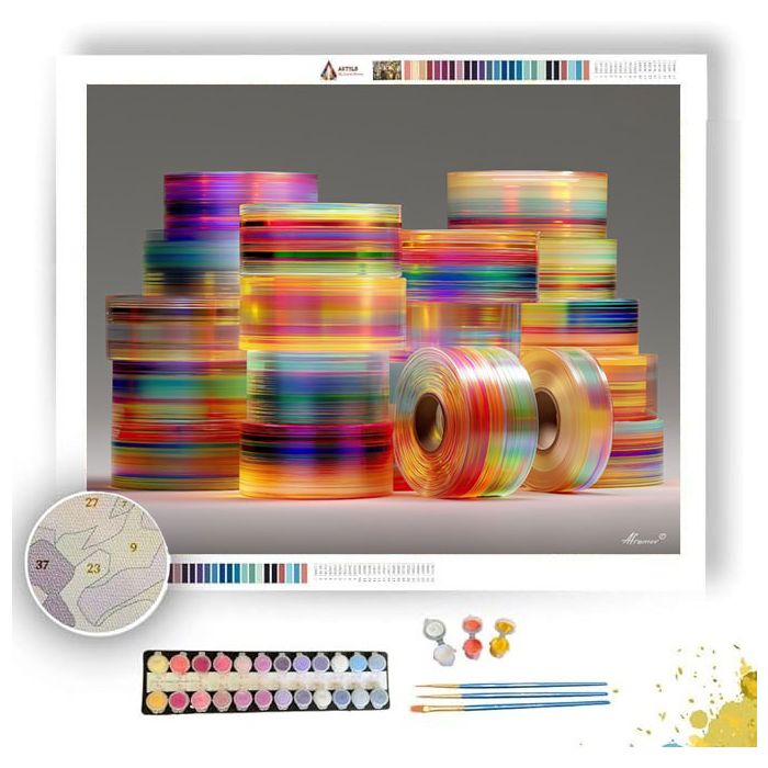 COLORED TAPE MACRO - Paint by Numbers Full Kit