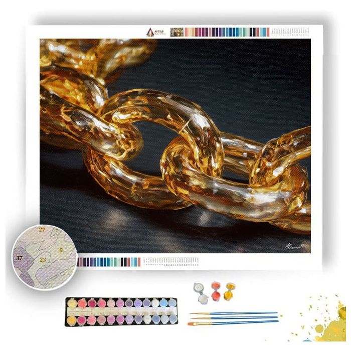 GOLD CHAIN LIGHT - Paint by Numbers Full Kit