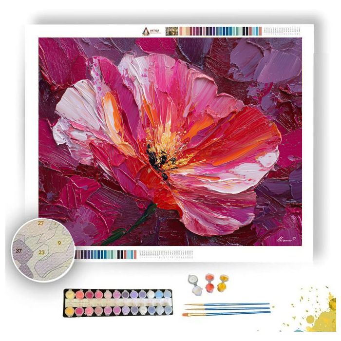 MAGENTA BLOOM - Paint by Numbers Full Kit