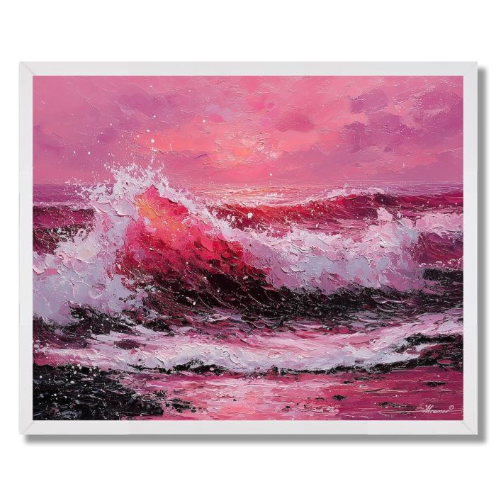 CRIMSON WAVE - FRAMED