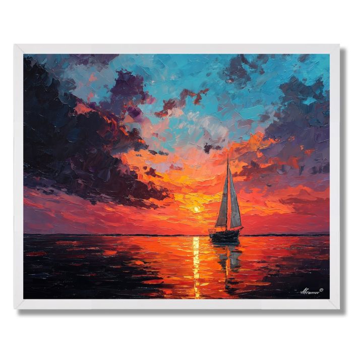 SUNSET WATERS - FRAMED