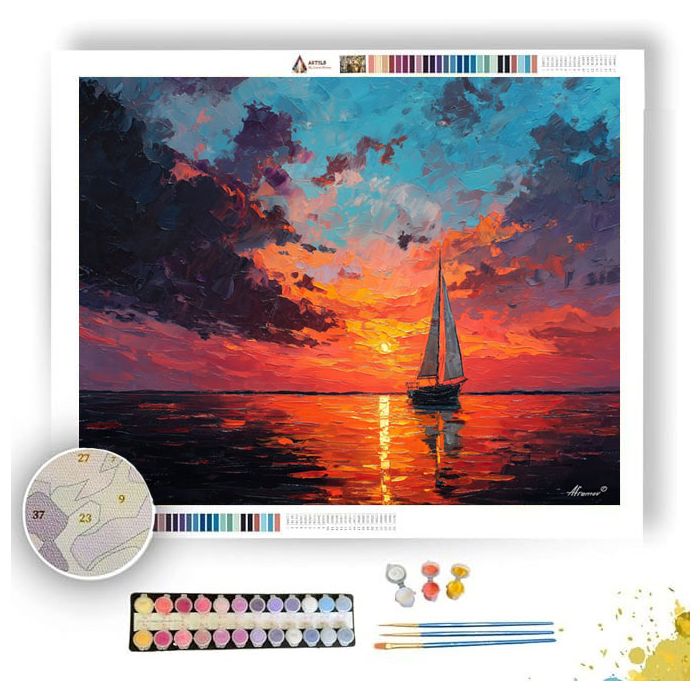 SUNSET WATERS - Paint by Numbers Full Kit