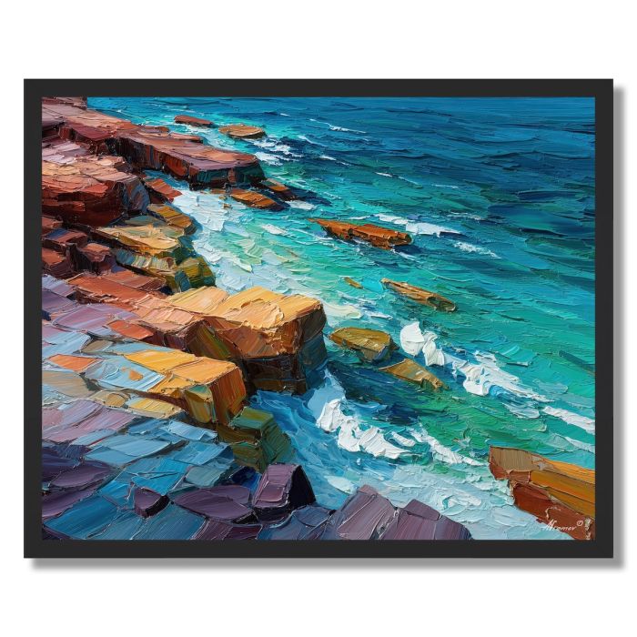 COBALT CLIFFS - FRAMED