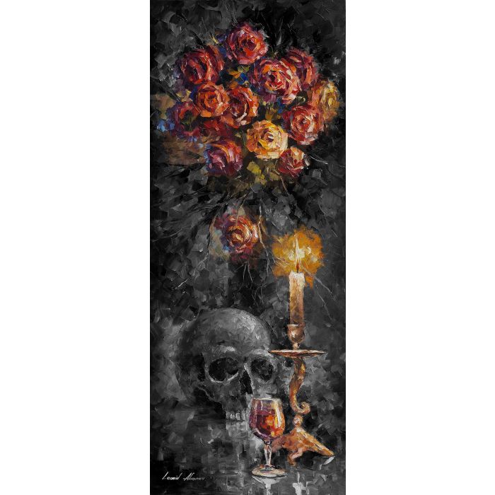 SKULL AND FLOWERS
