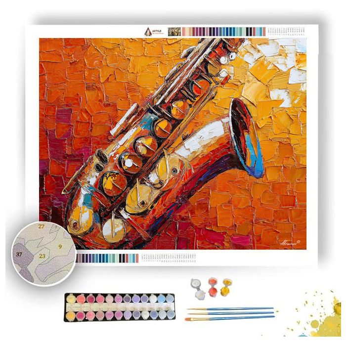 SAXOPHONE HEAT - Paint by Numbers Full Kit
