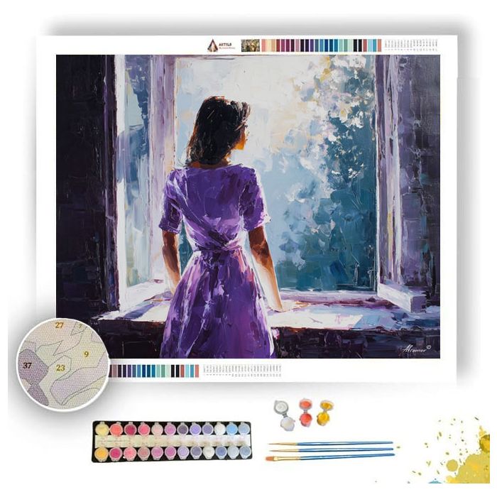WOMAN BY WINDOW - Paint by Numbers Full Kit