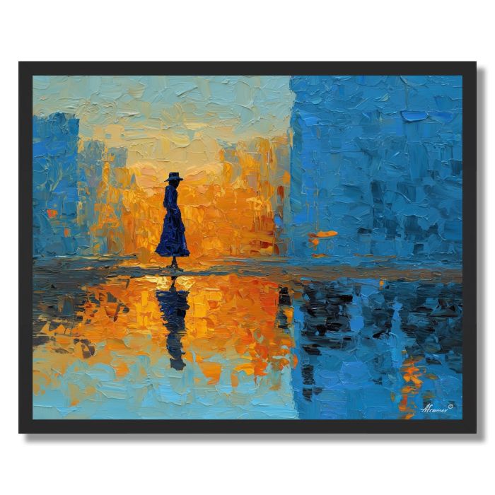 BLUE COAT WALKER - FRAMED