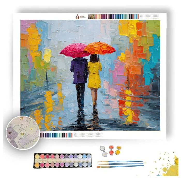 WALK IN THE RAIN - Paint by Numbers Full Kit