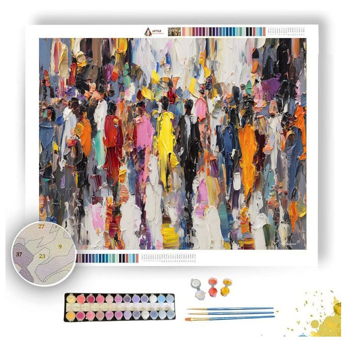 CROWD IN MOTION - Paint by Numbers Full Kit
