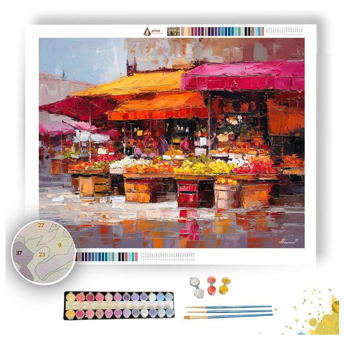 MORNING MARKET - Paint by Numbers Full Kit