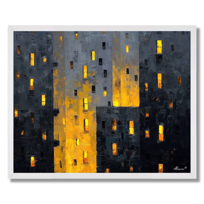 MIDNIGHT WINDOWS - FRAMED