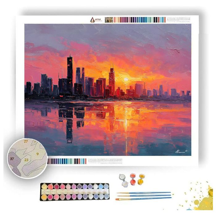 URBAN SUNSET - Paint by Numbers Full Kit