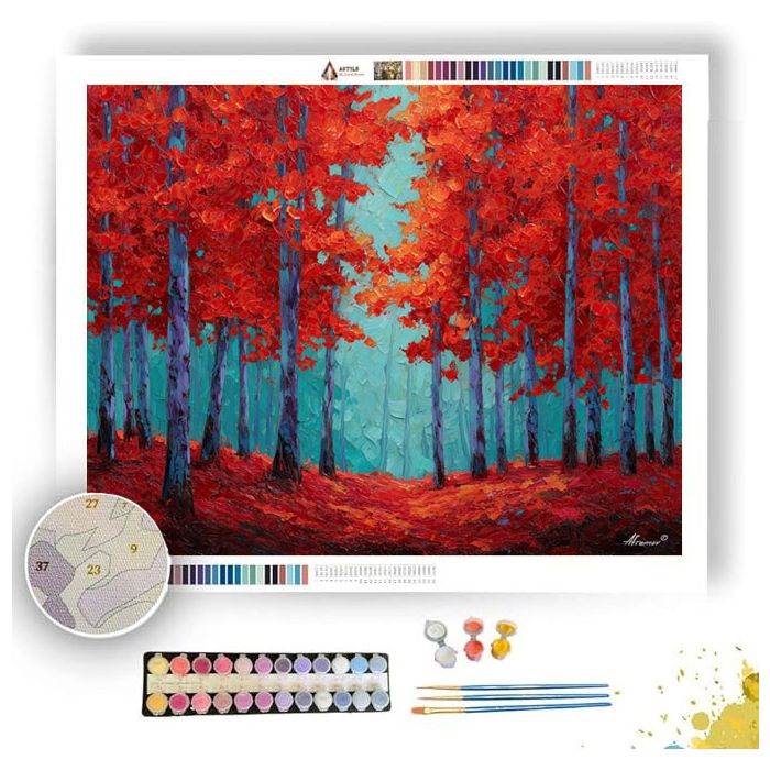 CRIMSON WOODS - Paint by Numbers Full Kit