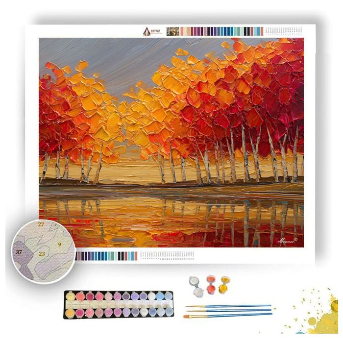 BURNING TREELINE - Paint by Numbers Full Kit