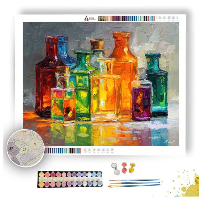GLASS AND LIGHT - Paint by Numbers Full Kit