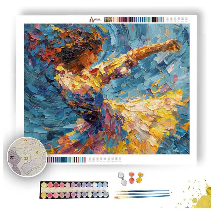 MOTION IN BLUE - Paint by Numbers Full Kit