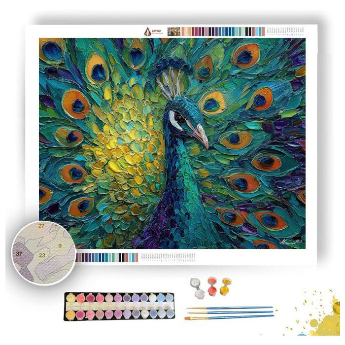 PEACOCK COLOR - Paint by Numbers Full Kit