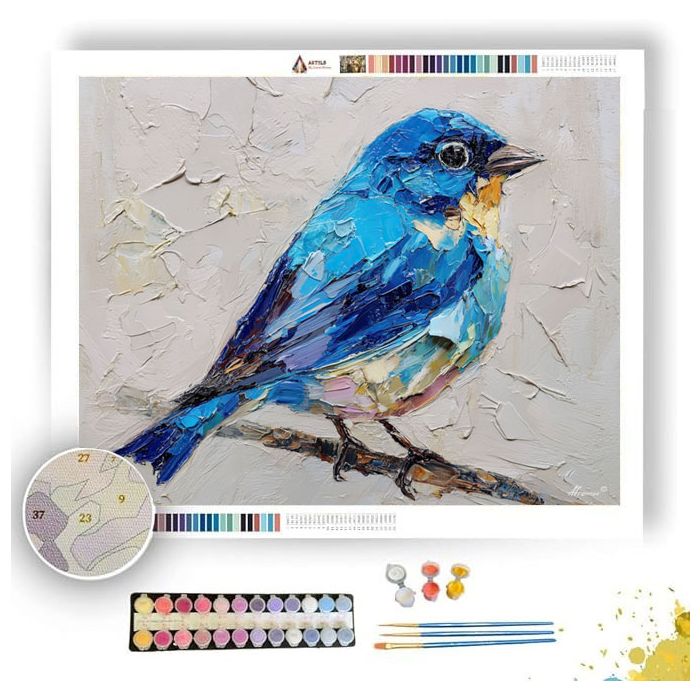 BLUE BIRD SONG - Paint by Numbers Full Kit