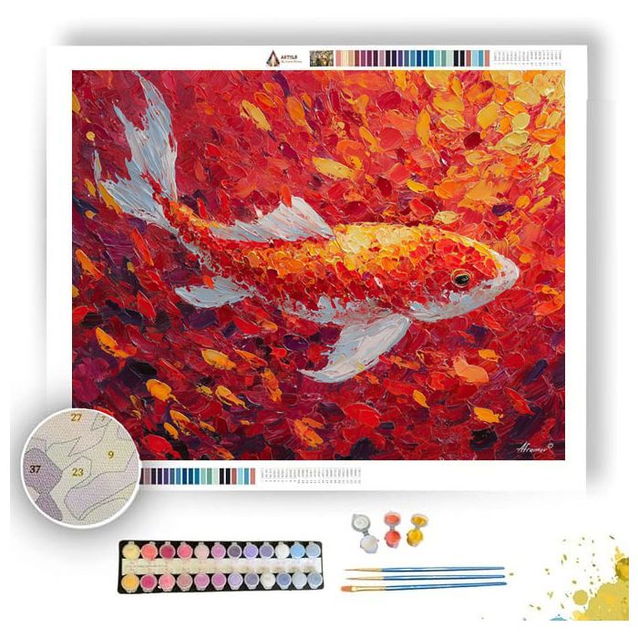 GOLDEN FISH LIGHT - Paint by Numbers Full Kit
