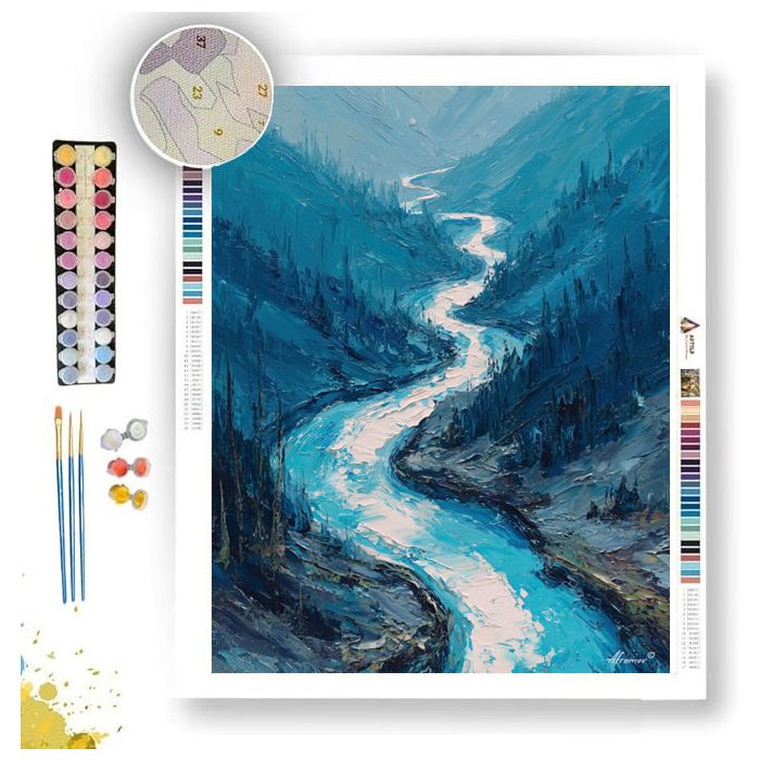 BLUE STREAM - Paint by Numbers Full Kit