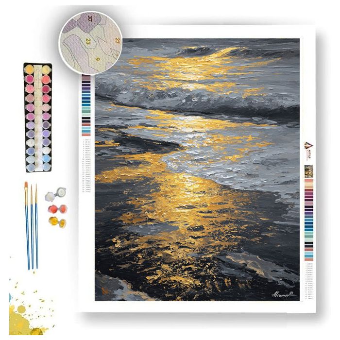 GOLD FOAM B&W - Paint by Numbers Full Kit
