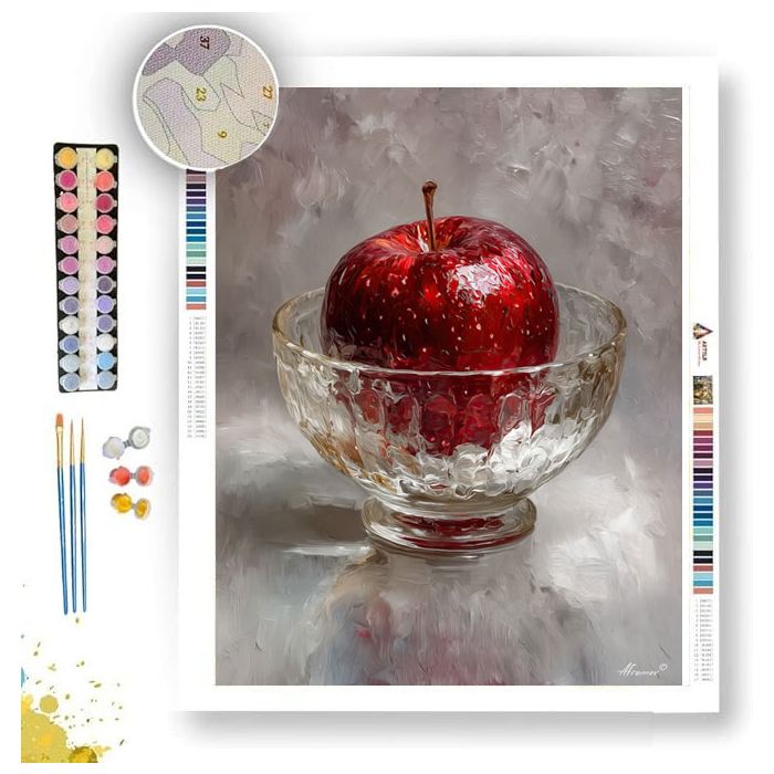 APPLE IN FOCUS B&W - Paint by Numbers Full Kit