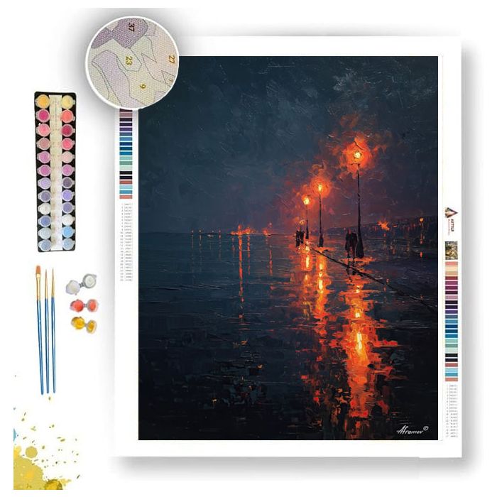 ORANGE REFLECTION B&W - Paint by Numbers Full Kit