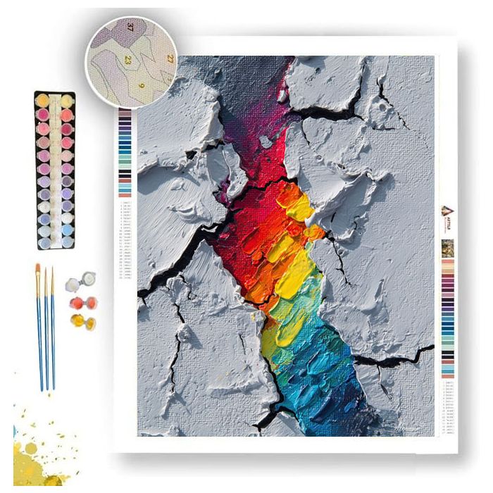 COLOR BREAK B&W - Paint by Numbers Full Kit