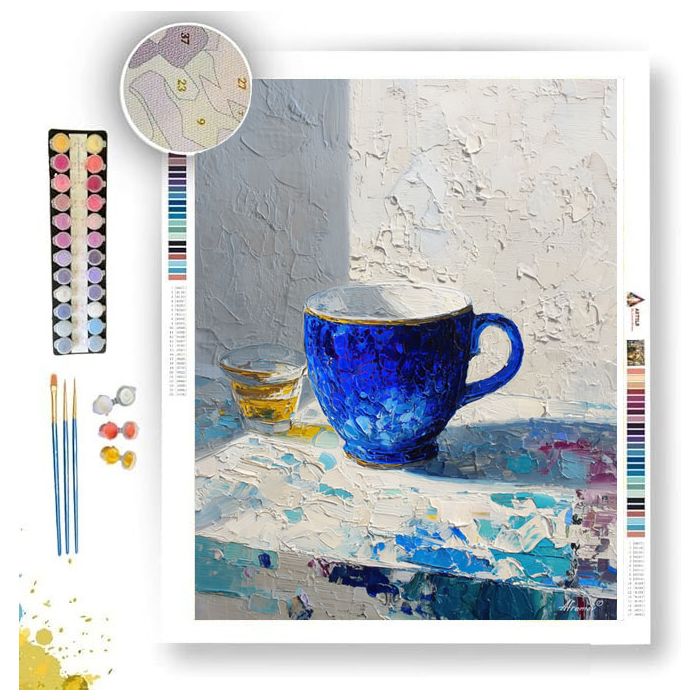 SAPPHIRE CUP B&W - Paint by Numbers Full Kit