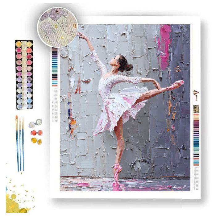 BALLET LIGHT B&W - Paint by Numbers Full Kit