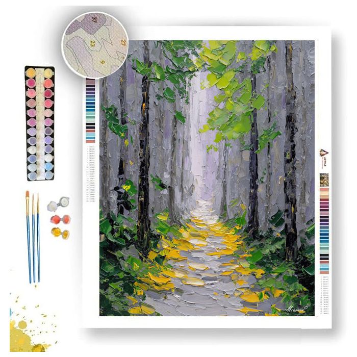 GREEN PATH B&W - Paint by Numbers Full Kit