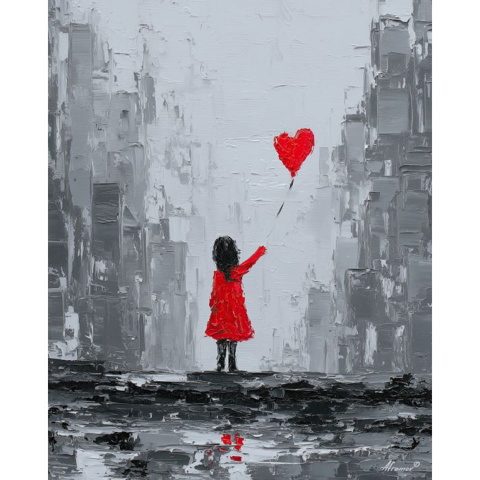 GIRL WITH BALLOON B&W