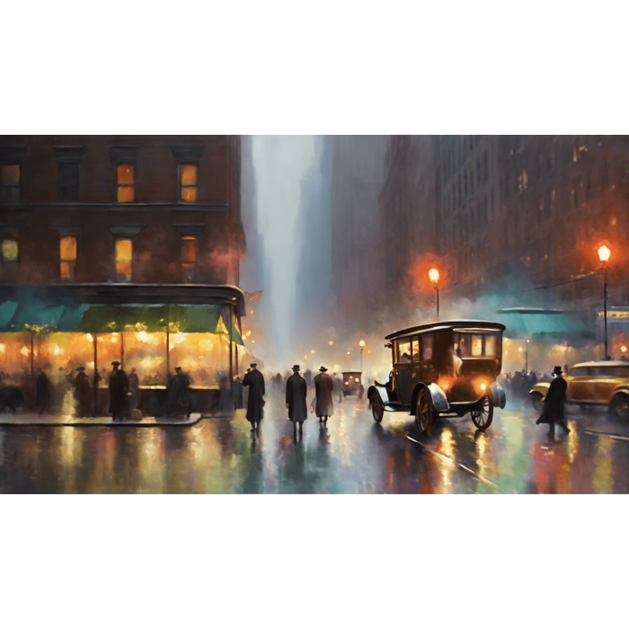 A BUSTLING 1920 NEW YORK CITY STREET 