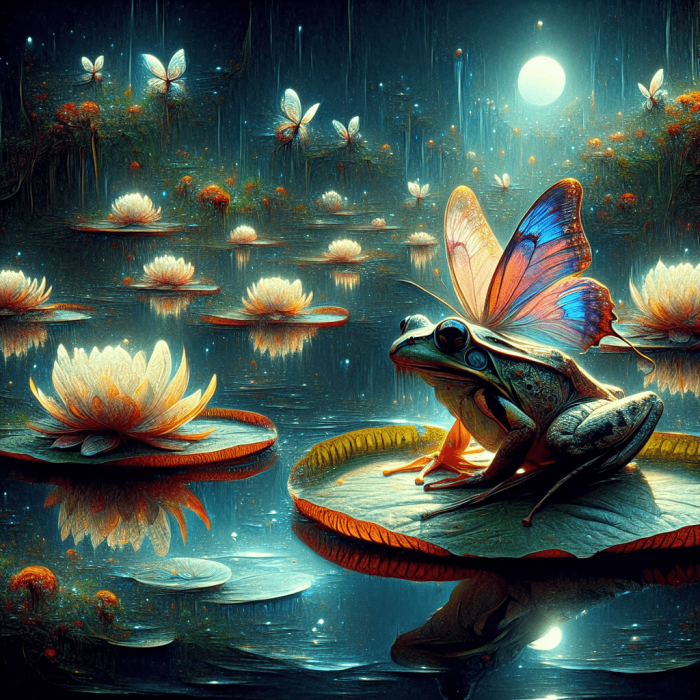 FROG WITH BUTTERFLY WINGS