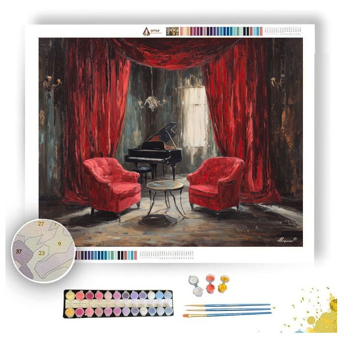 RED SALON - Paint by Numbers Full Kit