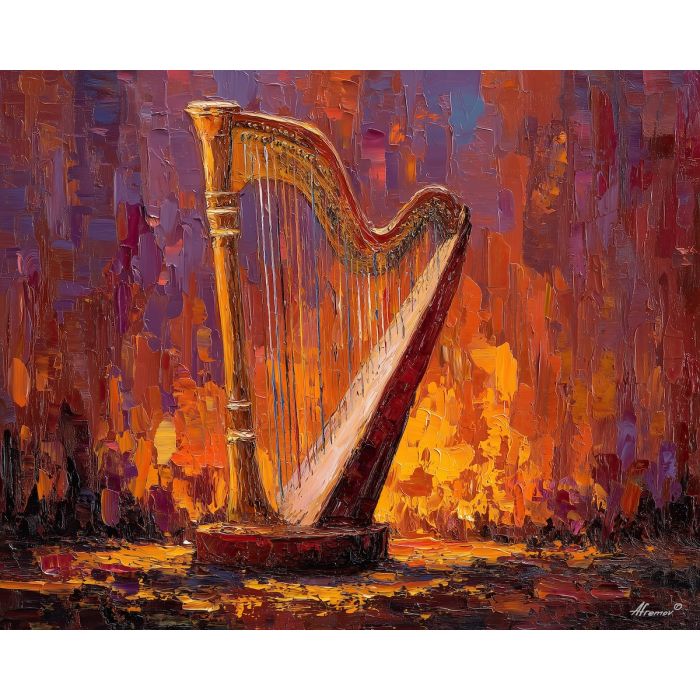HARP BY THE FIRE