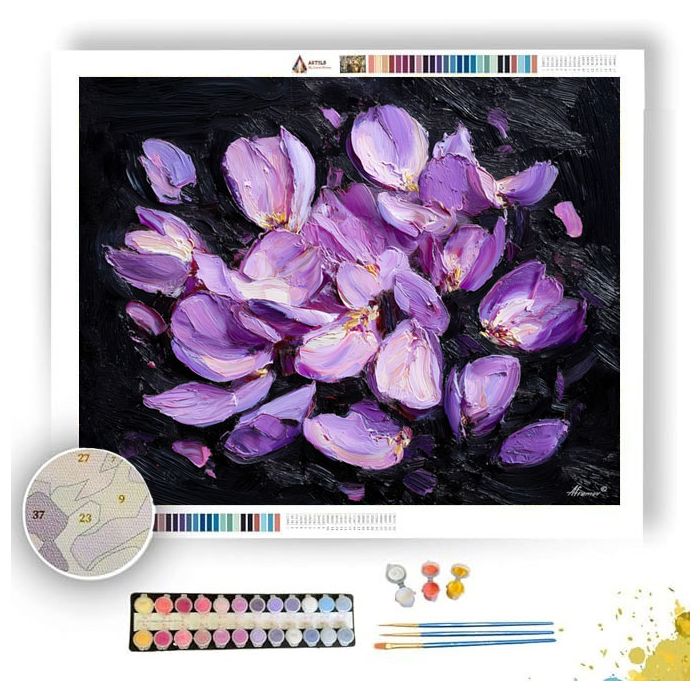 PURPLE BLOSSOM - Paint by Numbers Full Kit