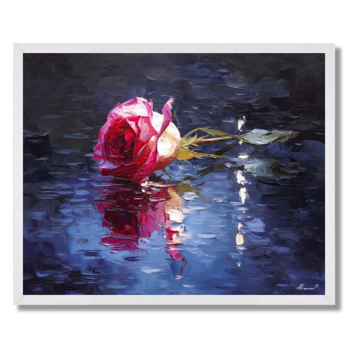 ROSE IN RAIN - FRAMED