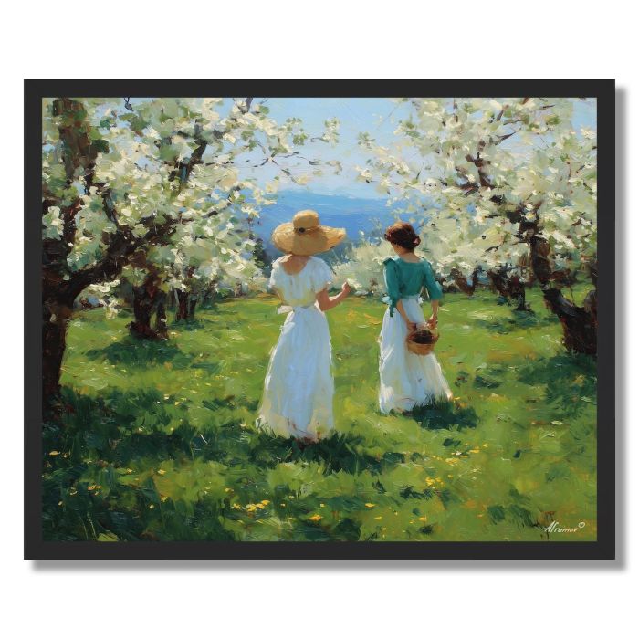 AFTERNOON AT THE ORCHARD - FRAMED