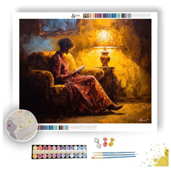 SILENT READING - Paint by Numbers Full Kit