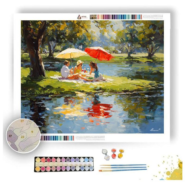 MEADOW LUNCH - Paint by Numbers Full Kit