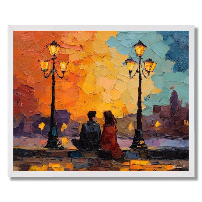 EVENING CONVERSATION - FRAMED